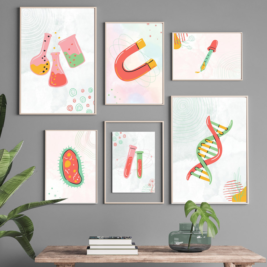 1pc frameless Canvas Painting  - огляд і ціна Science Nursery
