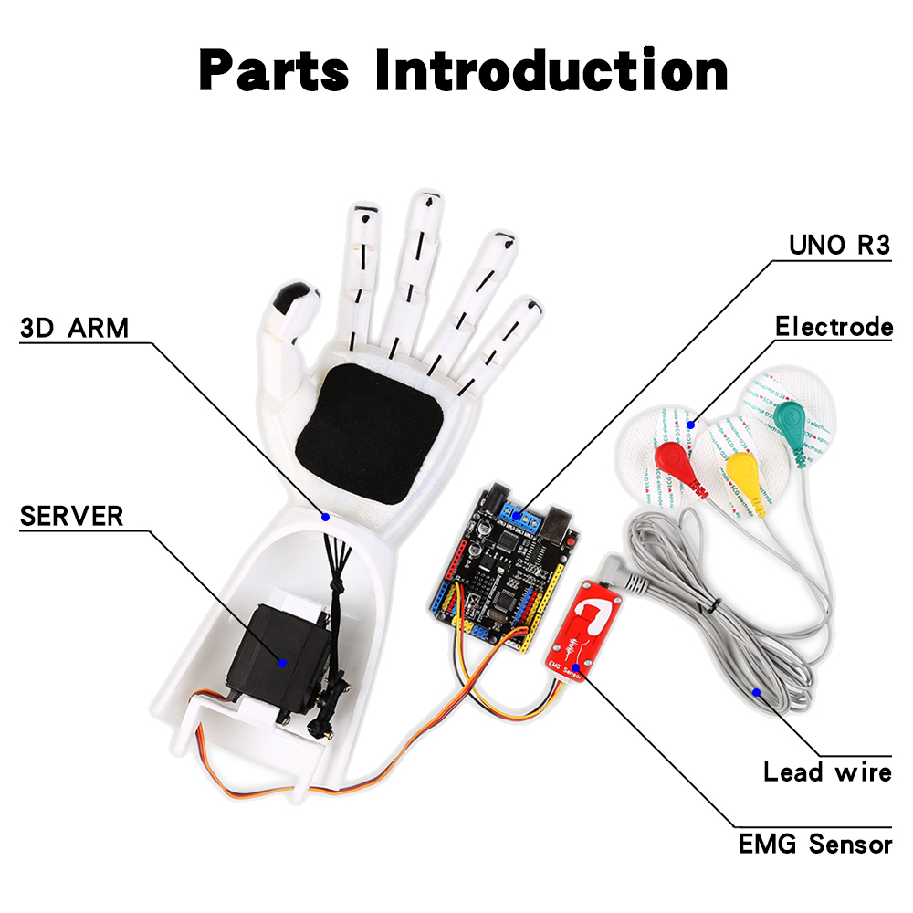 EMG Sensor Robotic Arm Electri - огляд і ціна Science Robot