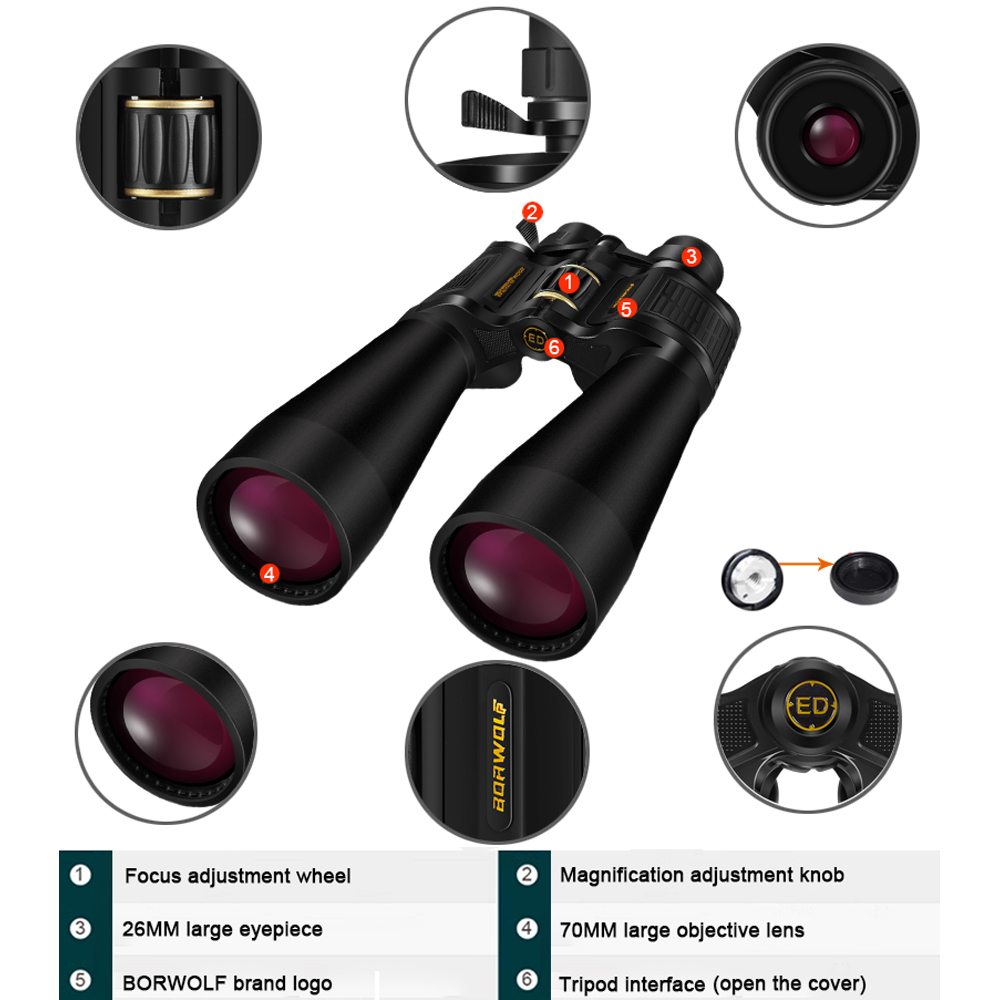 BORWOLF 25-75X70 ED High Magni - огляд і ціна National Geographic Telescope 70Mm